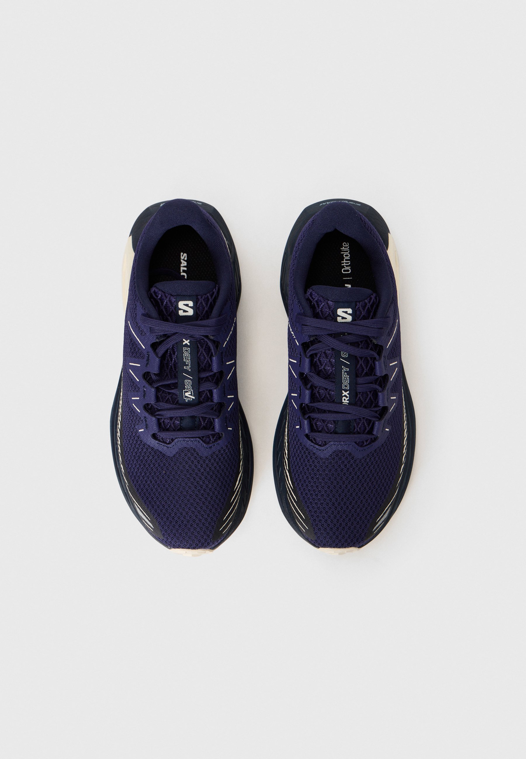 Salomon DRX DEFY GRVL - Běžecké boty do terénu - astral aura/maritime blue/vanilkový led