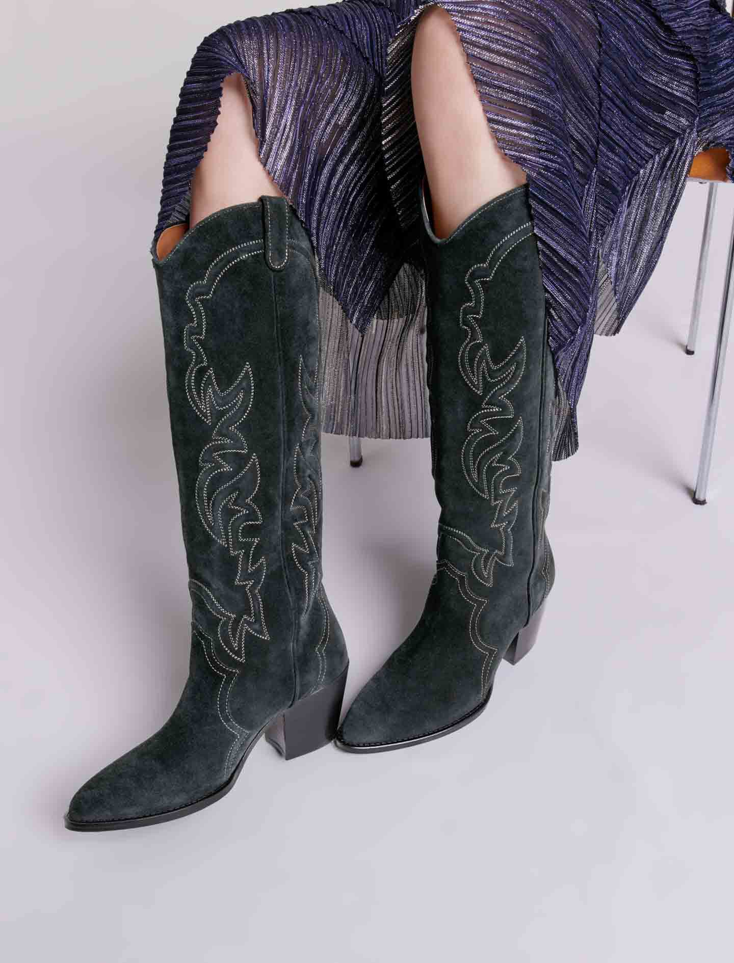 off-black cowboylaarzen
