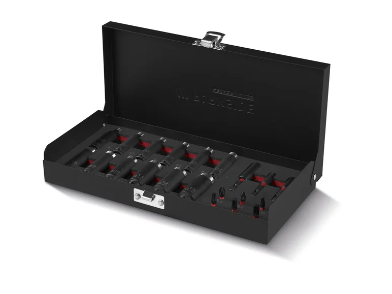 PARKSIDE PERFORMANCE® Set duble și emboti pentru cheie à choc, PSS 21 A1, 21 buc.