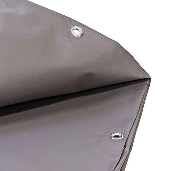 TECPLAST Carport Tarpaulin, Grey, 10x12 m XP640CP - 10-Year Warranty - Waterproof PVC Tarpaulin for Car Shelter - Made in France