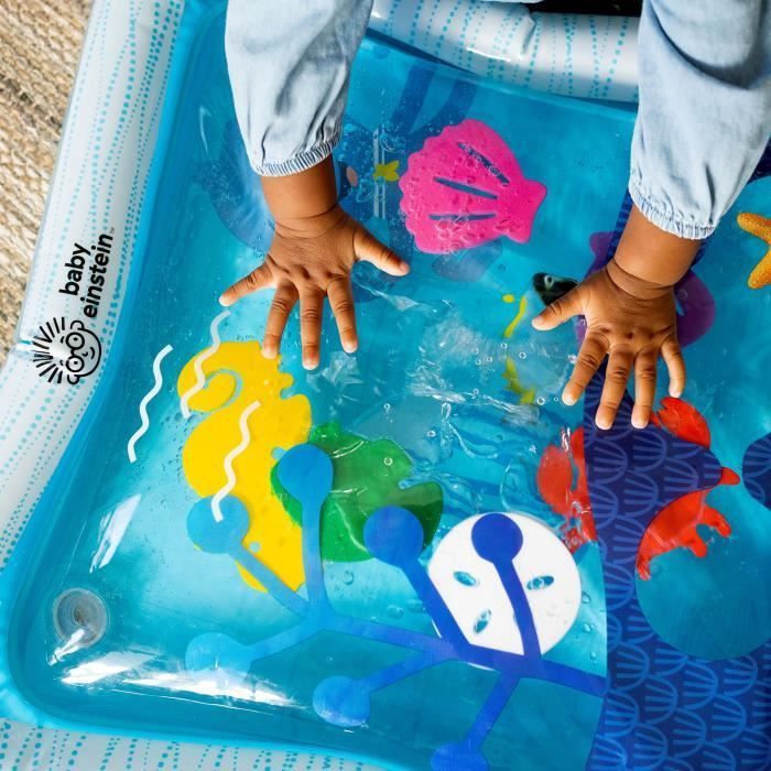 BABY EINSTEIN Baby-Wassermatte, sensorisches und entwicklungsförderndes Spielzeug, aufblasbar, leicht zu reinigen, faltbar, Spielzeug ab Geburt