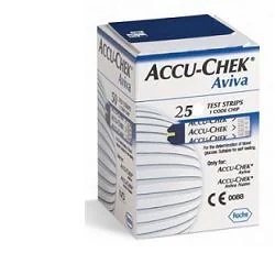 Tiras de teste de glicemia Accu-Chek Aviva 25