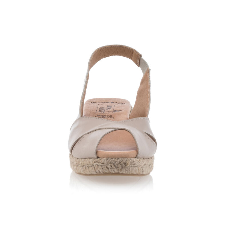 Beige espadriller med tausåle til dame