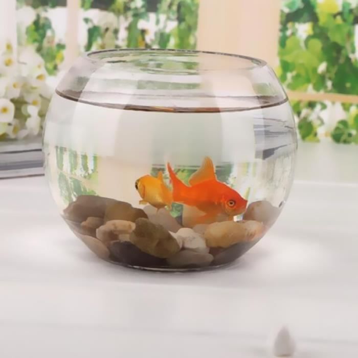 Aquarium,Bols en verre cristal Transparent rond Vase sphère claire réservoirs de poisson pots d'eau
