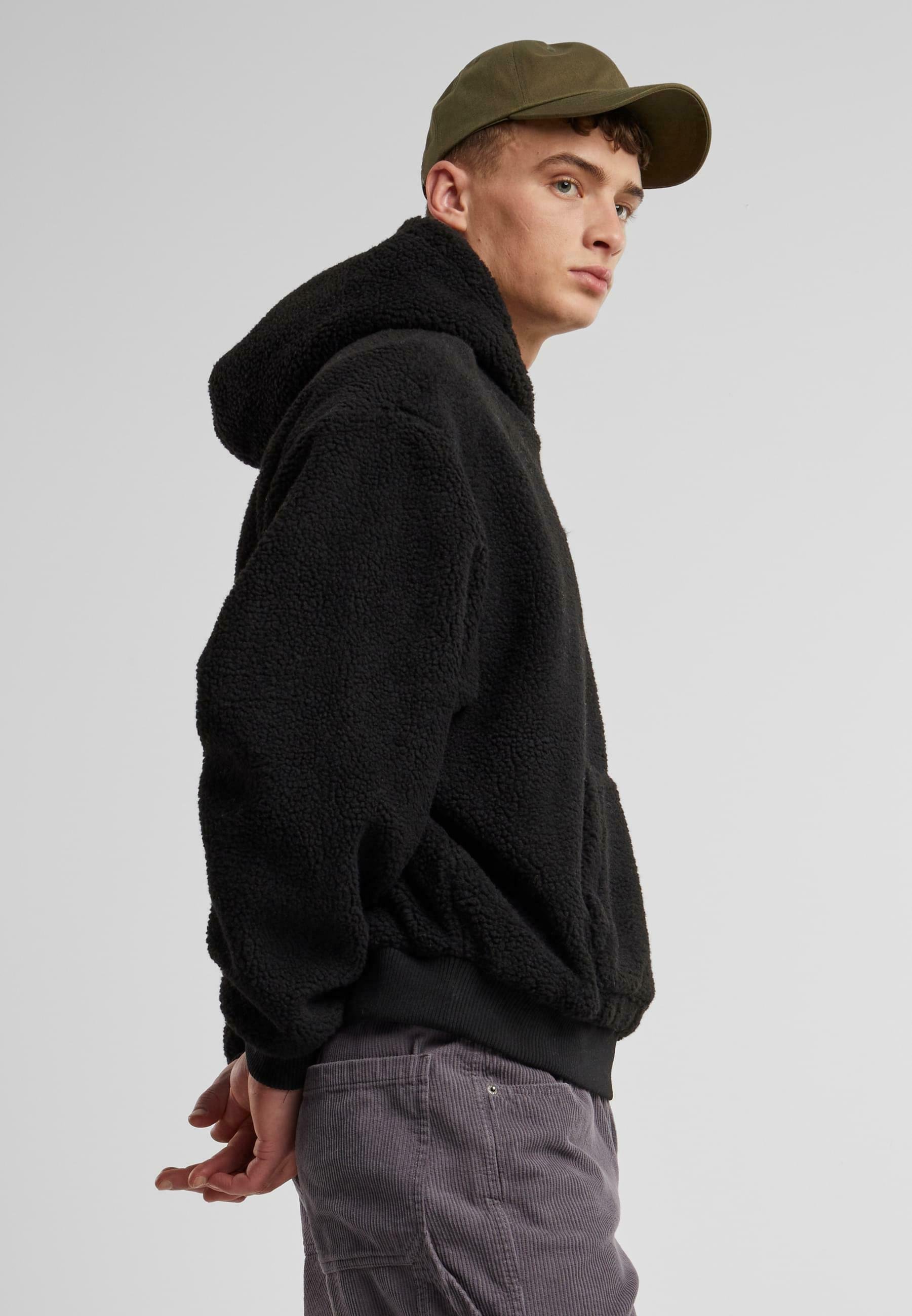 Urban Classics TEDDY - Majica s kapuljačom - crna