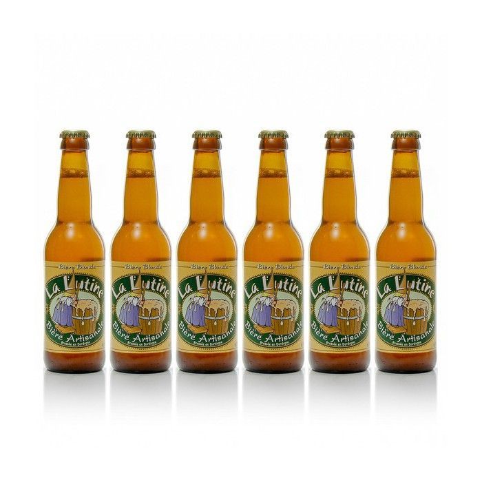 Lot de 6 bières blondes artisanales du Périgord Brasserie La Lutine BIO 6x33cl