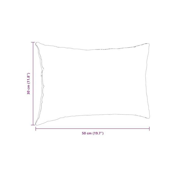 Coussins de canapé en velours - vidaXL - Gris foncé - 50x30 cm - Housses amovibles - Rembourrage polyester
