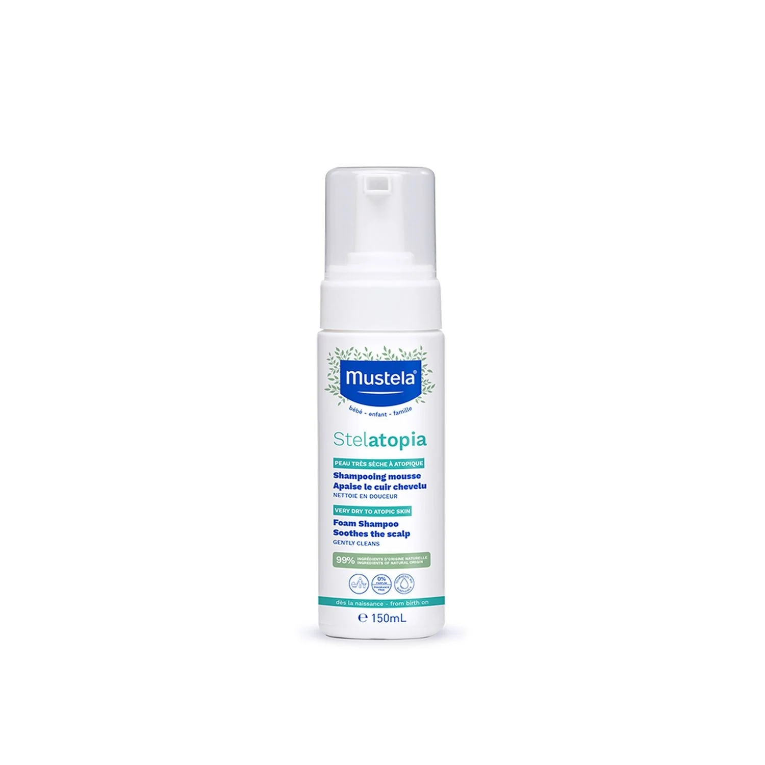 Pelle Atopica STELATOPIA SHAMPOO MOUSSE - Trattamento Bebè, Prodotti per Bambini, Shampoo Delicato