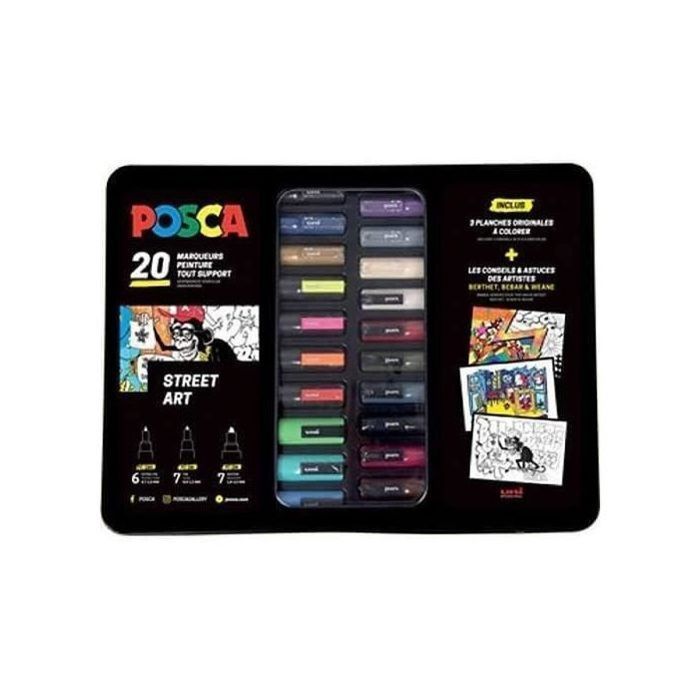 Posca - Case - Street Graffiti - 20 markers - PC11M - PC3M - PC5M