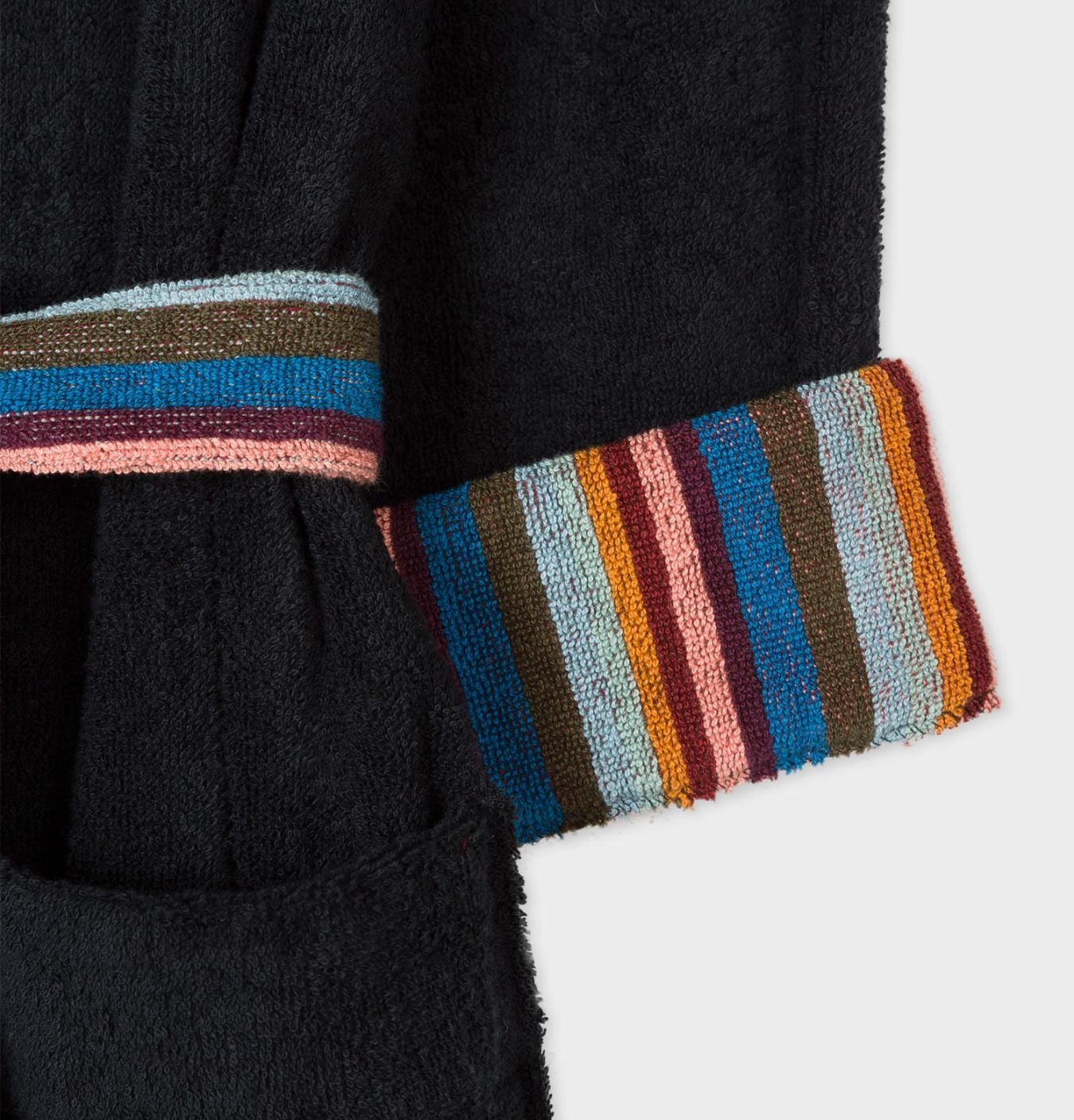 Paul Smith herenbadjas met artistieke afwerking - Badjas - zwart