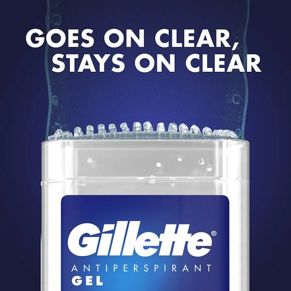 Desodorante antitranspirante Gillette Clear Gel Champion Gold para hombre, 70 ml