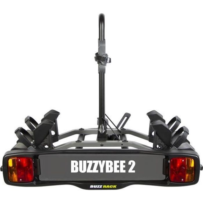 Portabicicletas para enganche de remolque BUZZRACK - Nuevo Buzzy Bee 2 - 2 bicicletas - Negro - Acero