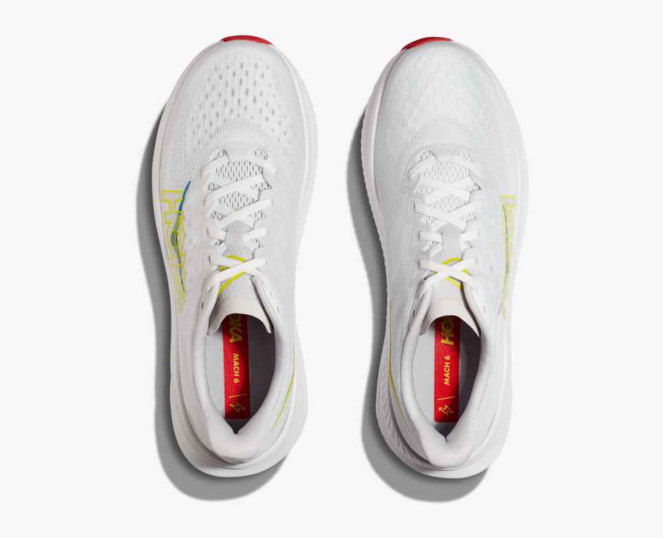 HOKA Mach 6 Blanco / Nube Nimbus