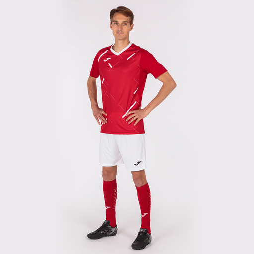 Tricou cu mânecă scurtă Joma Tiger III roșu alb