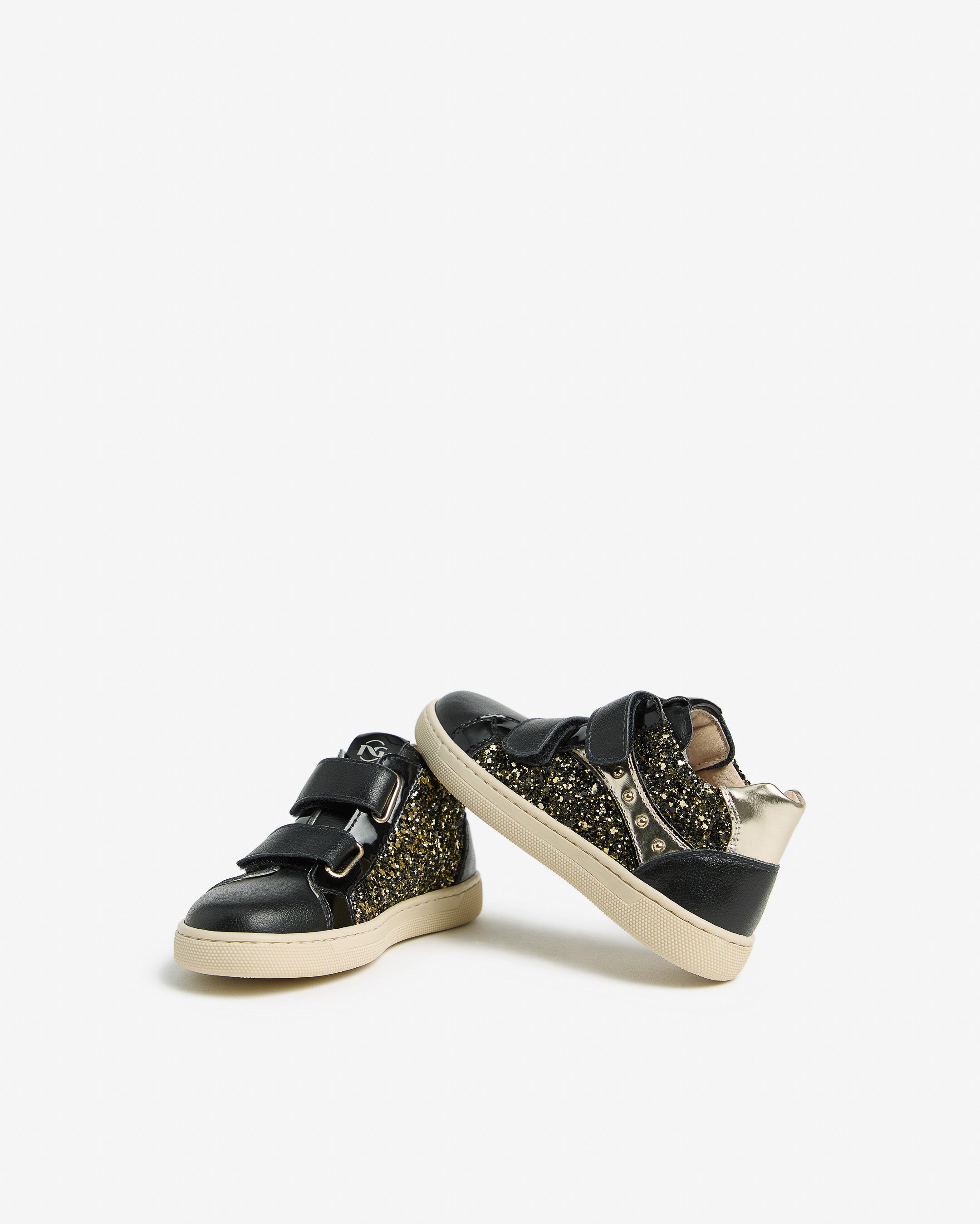  Baskets junior pour filles en matière technique et cuir