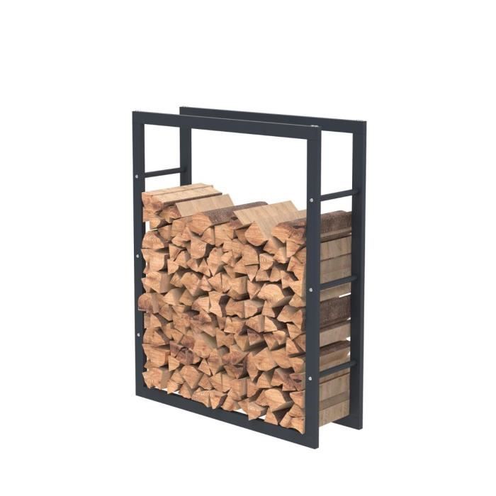 Portalegna in acciaio nero Bc-elec HHWPF0021 - 100x80x25CM