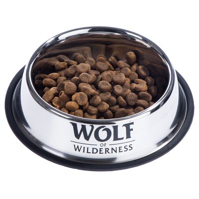 Wolf of Wilderness Edelstahl-Hundenapf mit rutschfester Oberfläche