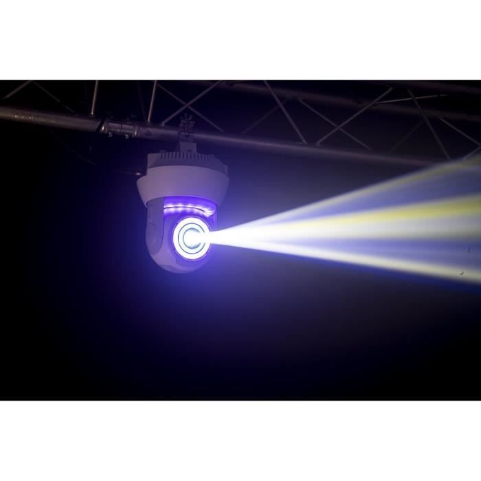 IBIZA LIGHT STAR-WASH-WH - Lyre Wash 30W à Gobos et anneau Lumineux