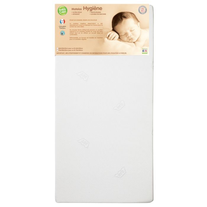 BABYCALIN Matelas lit 70x140cm Hygiène 24KG/M3