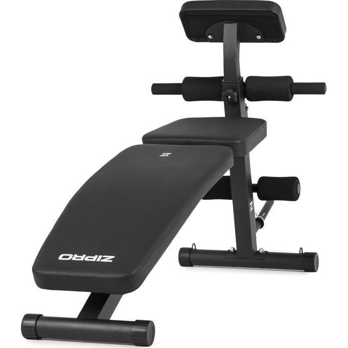 Panca multifunzione ZIPRO | Pressa per gambe, stazione per curl bicipiti, espansori | Pieghevole e regolabile