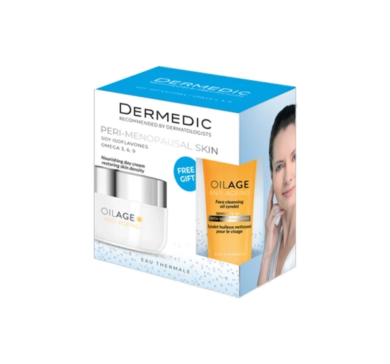 Dermedic Oilage Anti-Ageing zestaw kosmetyków do pielęgnacji twarzy krem 50 ml   olejowy syndet 25 ml