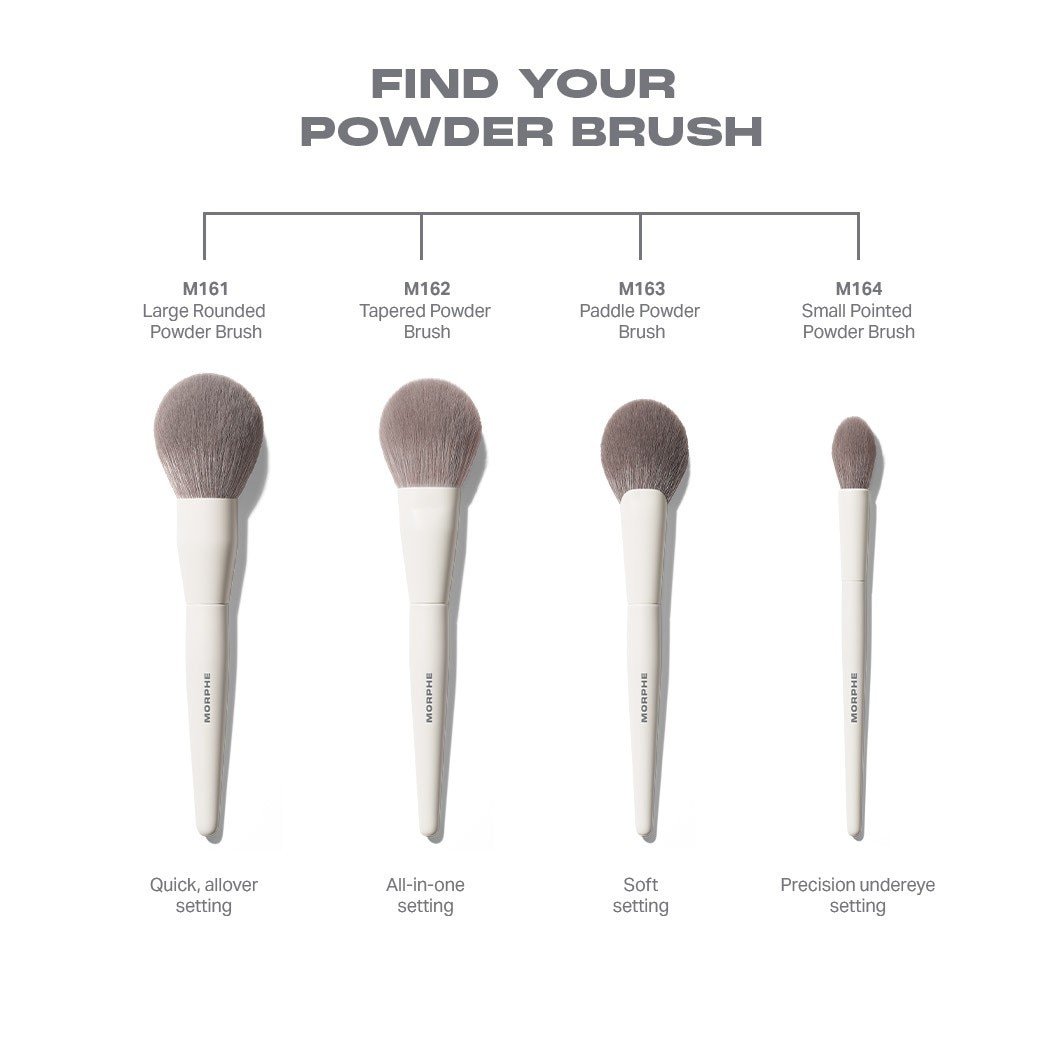 Morphe četkica za puder M163 s lopaticom - 1 komad