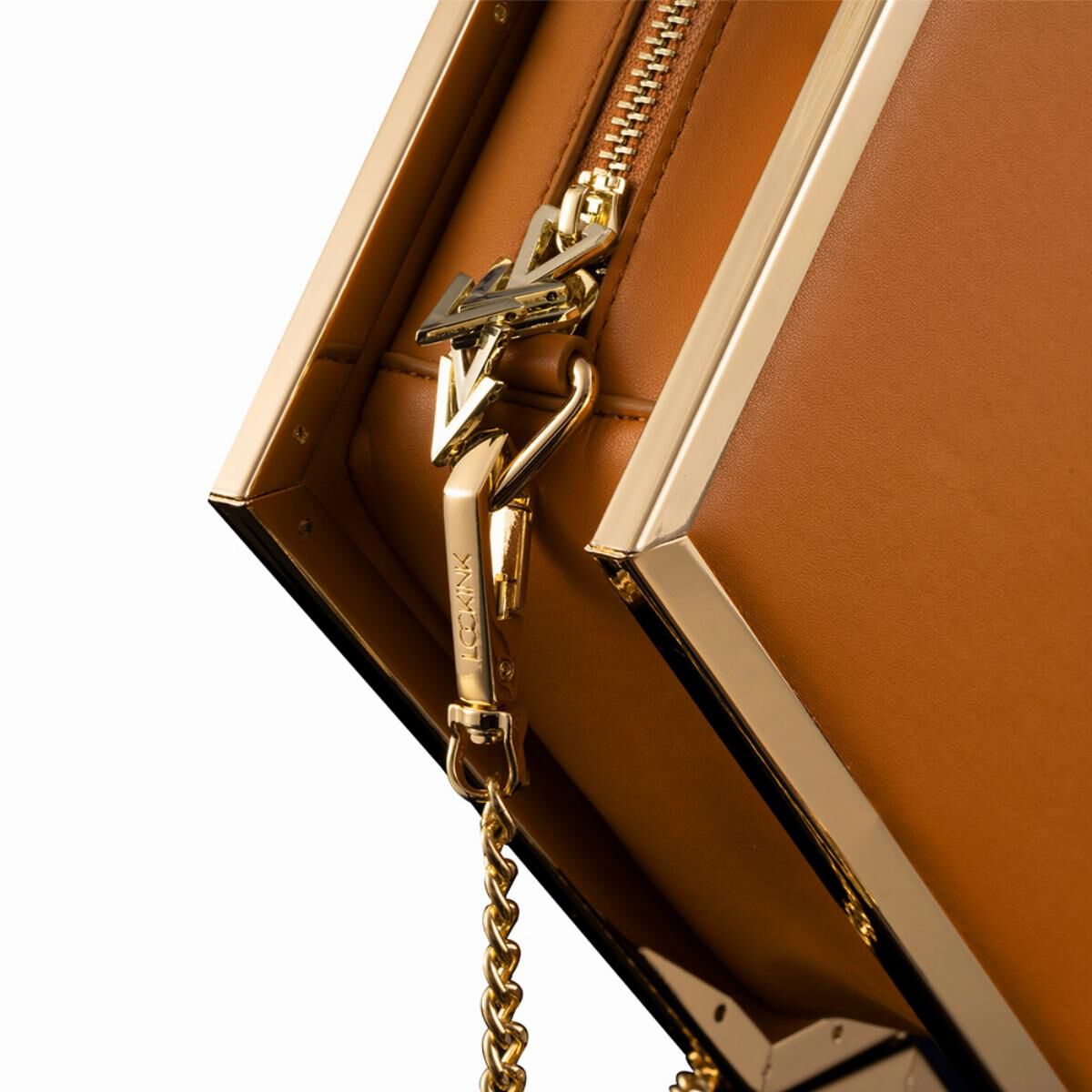 Lockink Mysterious Square Kink Tasche Braun