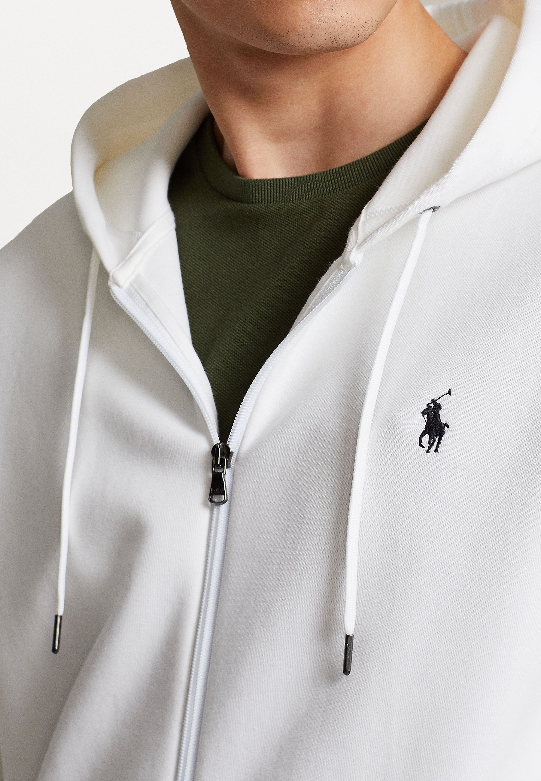 Felpa con cappuccio e zip intera Polo Ralph Lauren - bianca
