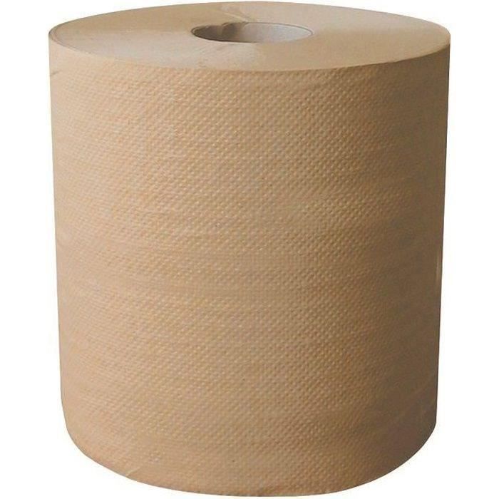 Paquete de 2 rollos de papel de limpieza de 2 capas color Habana - 1000 hojas - 23,5 x 25 cm