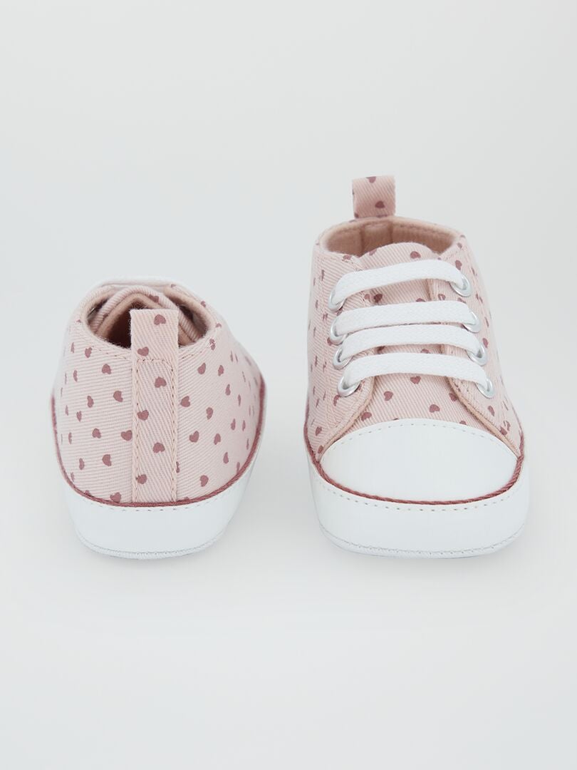 Hoge canvas sneakers - ROZE