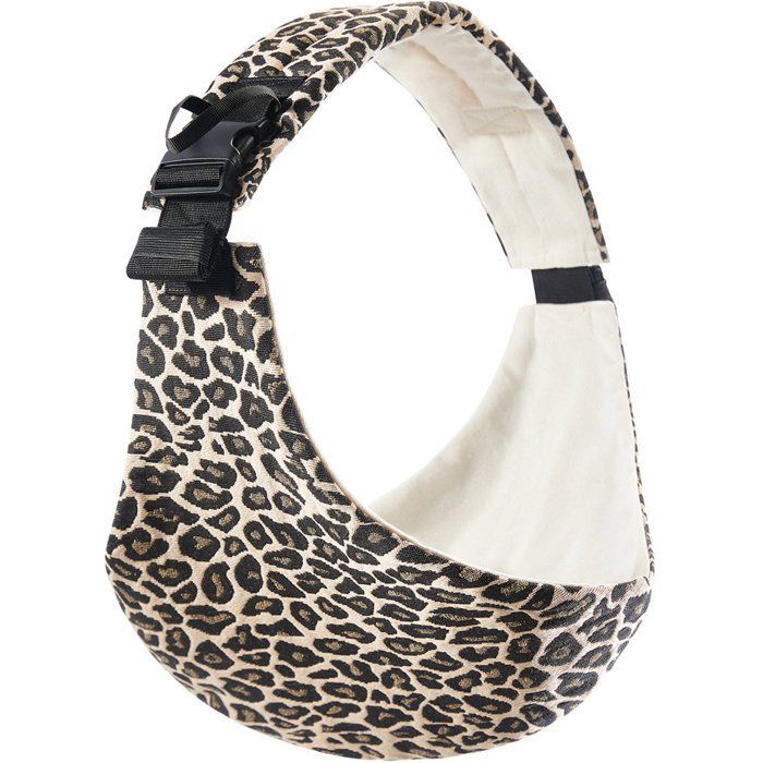 Hands-free baby carrier, soft and breathable, for toddlers from 3 to 36 months, adjustable and machine washable (Leopard)
