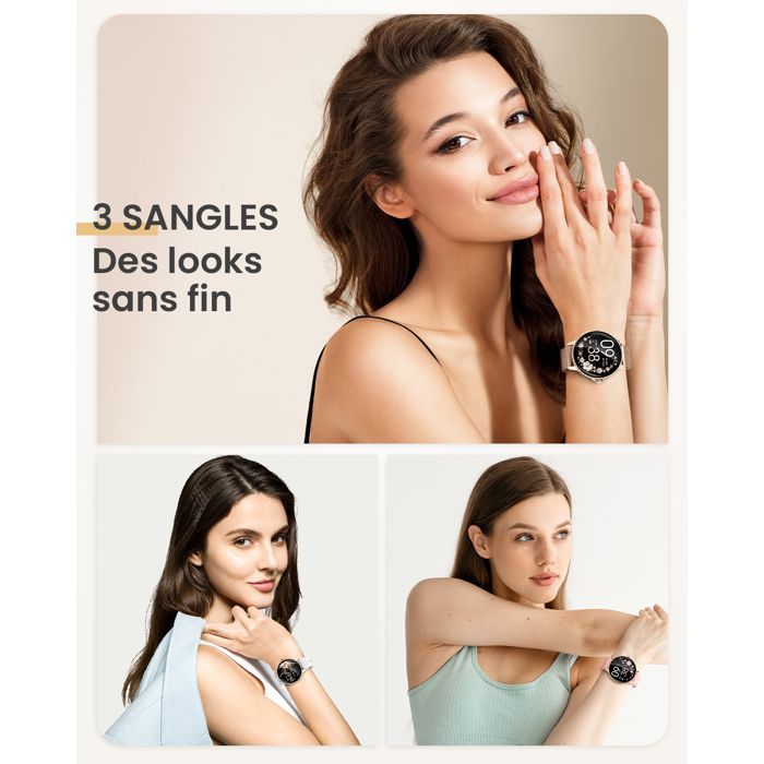 Reloj inteligente AIMIUVEI para mujer - Pantalla HD de 1,27'' - Llamadas - Resistencia al agua IP68 - Más de 120 modos deportivos