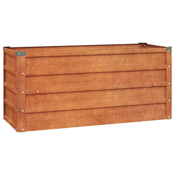 Donica ogrodowa Brąz 100 x 40 x 45 cm Stal vidaXL