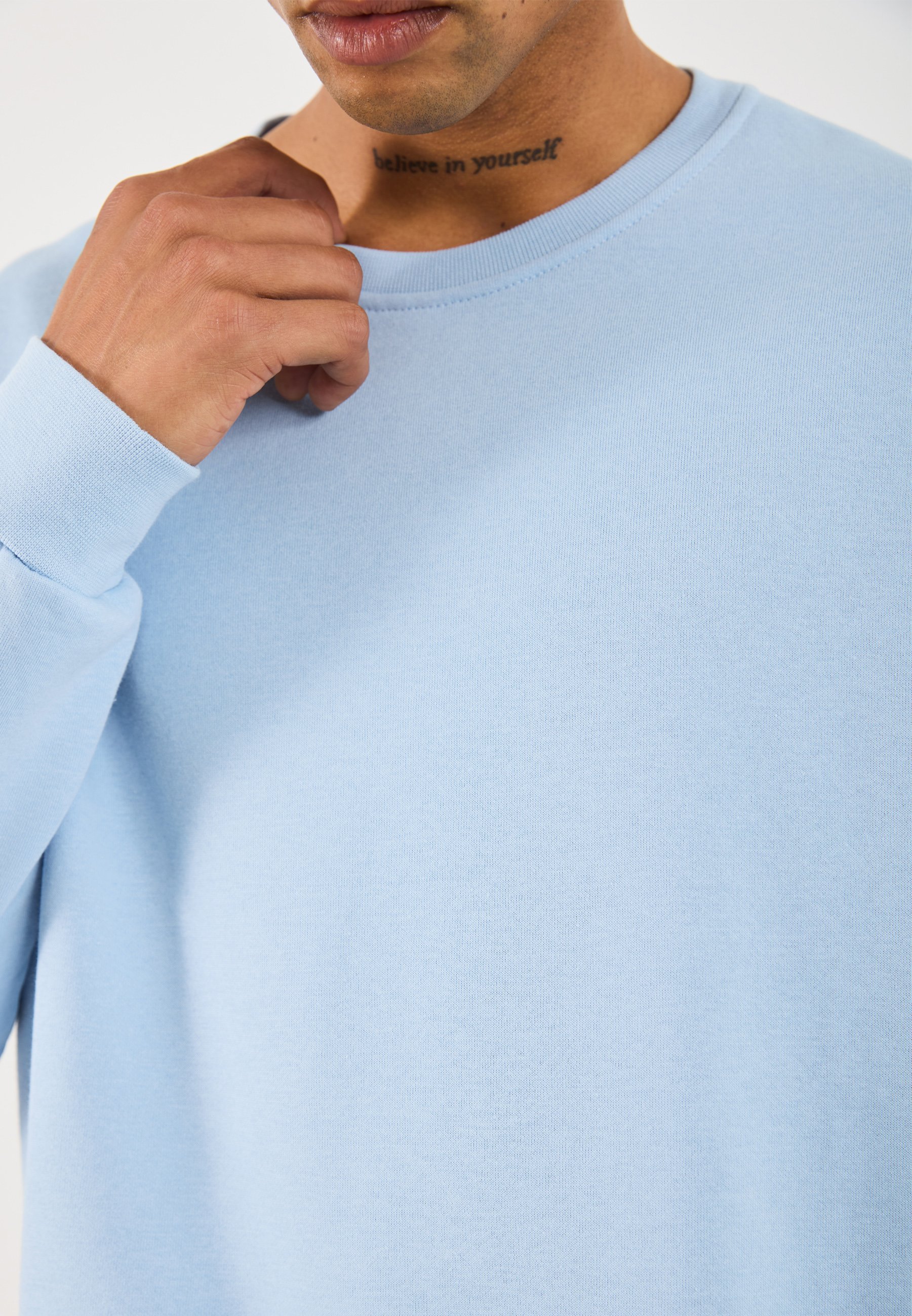 YOURTURN UNISEX 2-PACK - Sweatshirt - lichtblauw/gevlekt grijs