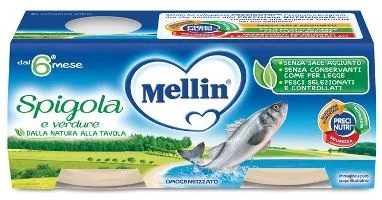 MELLIN Mellin GEHOMOGENISEERDE zeebaars 2 x 80 g babyvoeding
