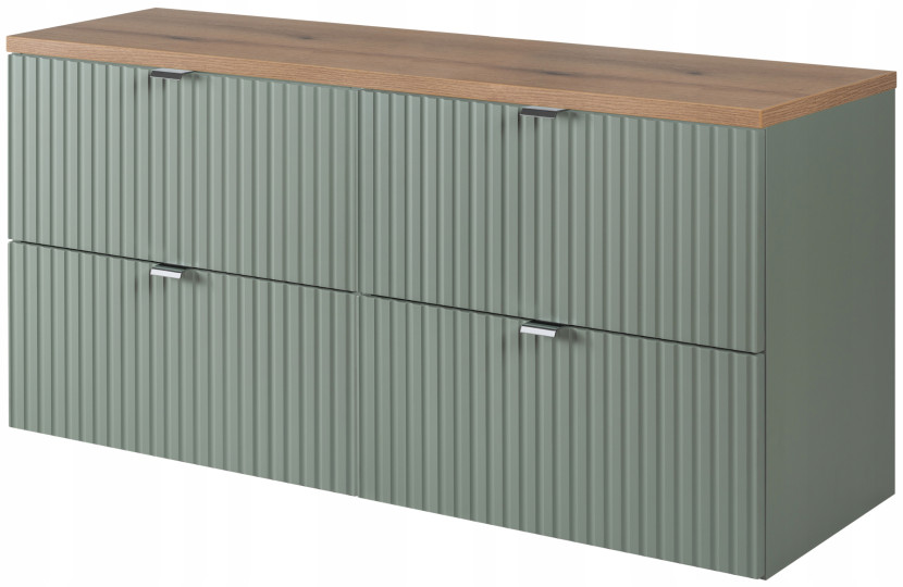 Szafka pod Umywalkę 120 cm z Blatem SZAŁWIA Ryfle LINE GREEN
