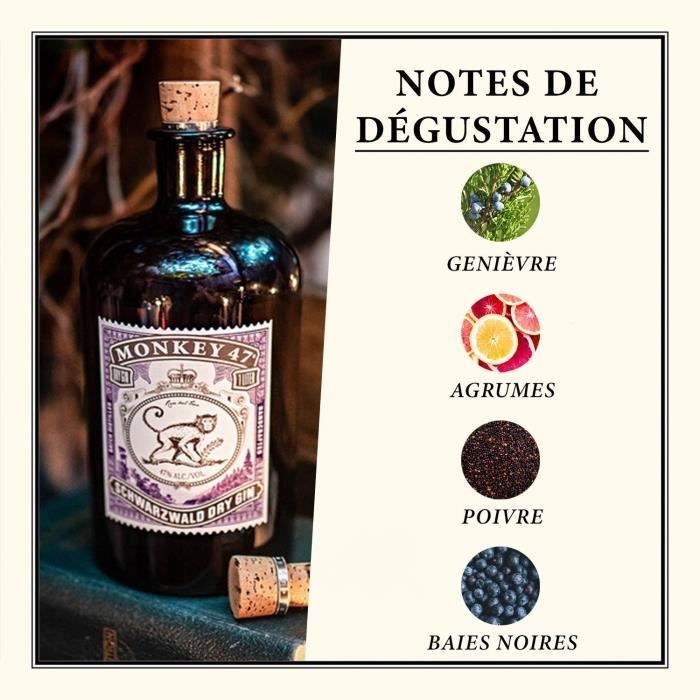 Monkey 47 - Ginebra Seca de la Selva Negra - 47,0% Vol. - 50 cl