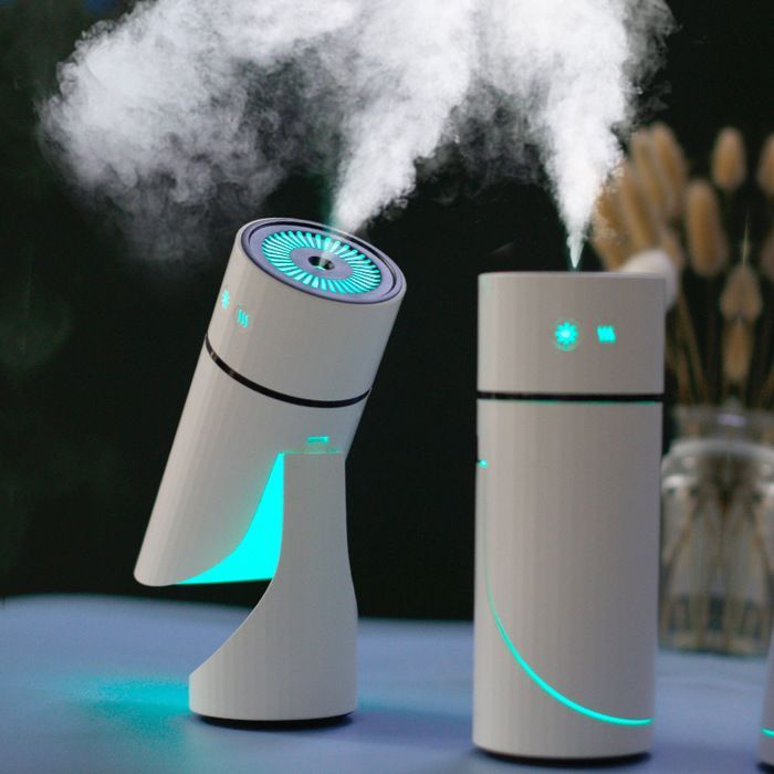 Humidificador de aire inalámbrico USB de 260 ml, difusor de aromaterapia con batería recargable de 1000 mAh - Blanco [E3804]