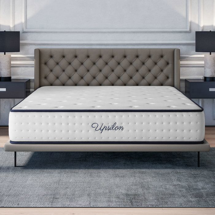 Matelas UPSILON 180x200 cm-Epaisseur 30 cm-Ferme-7 zones de confort-Mousse à mémoire adaptative-HR 35 kg-Blue Latex-Face été-hiver