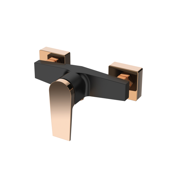 Bateria Prysznicowa Midnight Invena Trend, Black/ Gold Rose