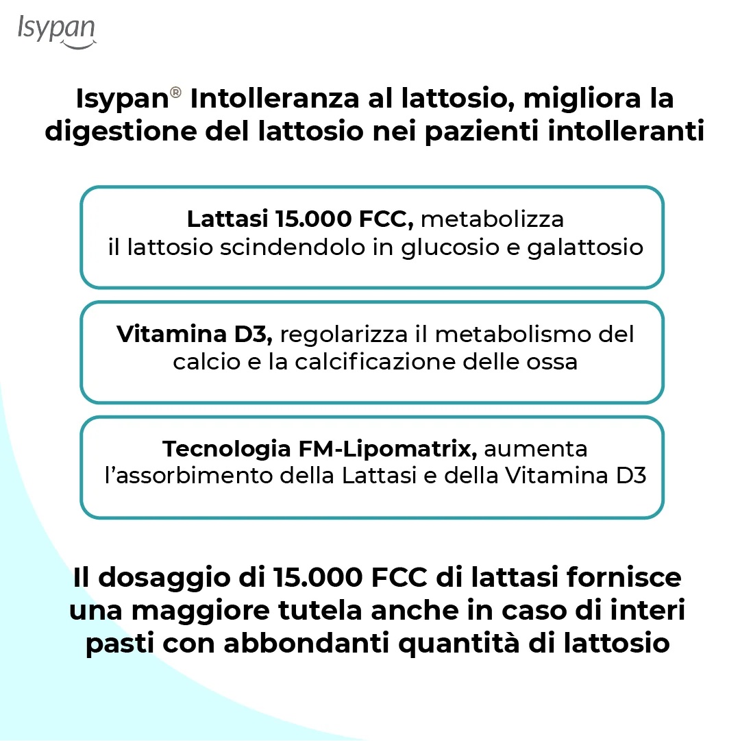 ISYPAN Isypan® Intolerancia a la lactosa 30 comprimidos Complemento alimenticio para la intolerancia a la lactosa