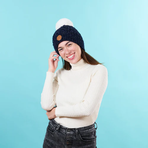 Cabaia Bonnet Brick Lane Bleu marine - Polaire bleu marine