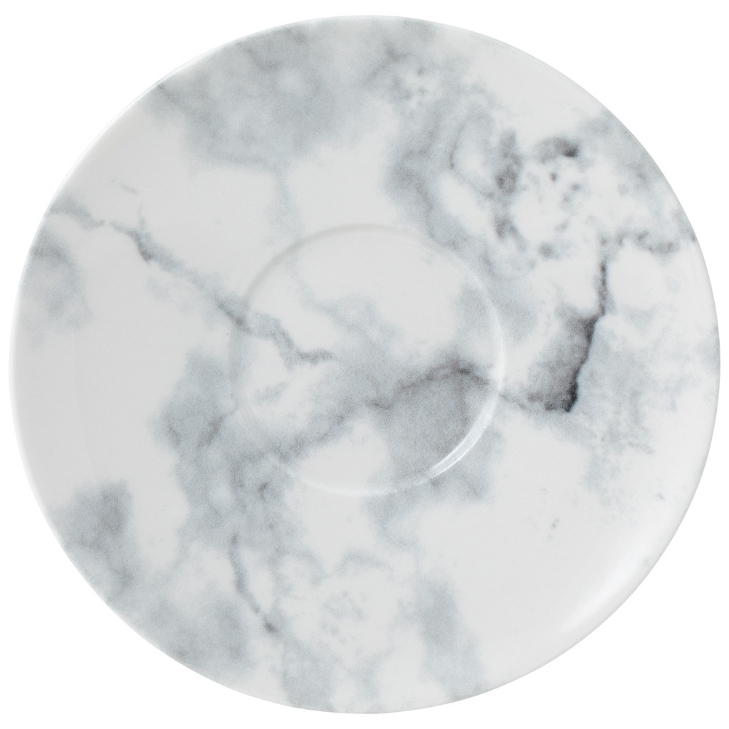 Villeroy & Boch kop, koffiekopje en schotel, wit gemarmerd – 1 stuk