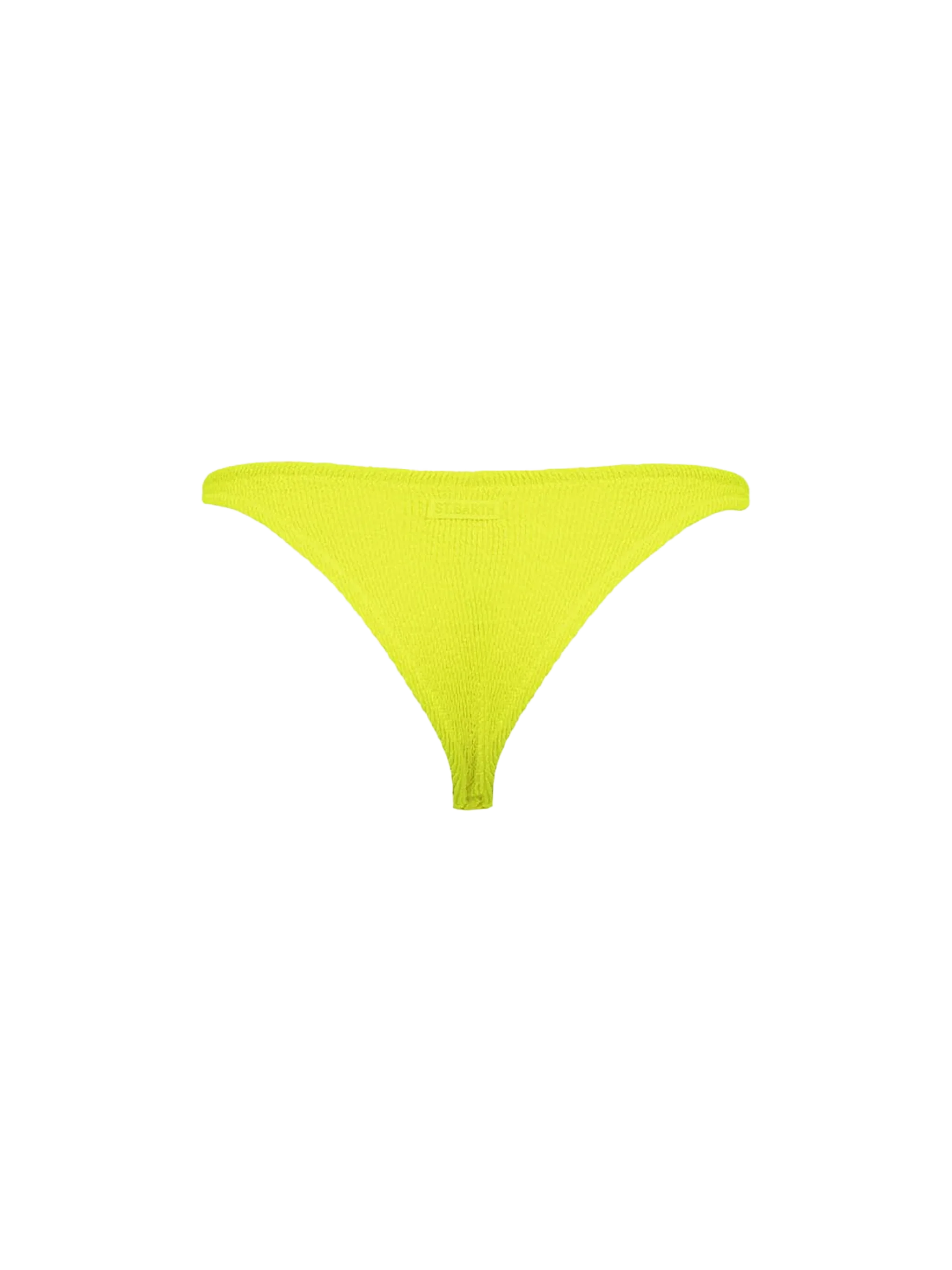 Naomi dames zwembroek met hoge taille in fluorescerend geel
