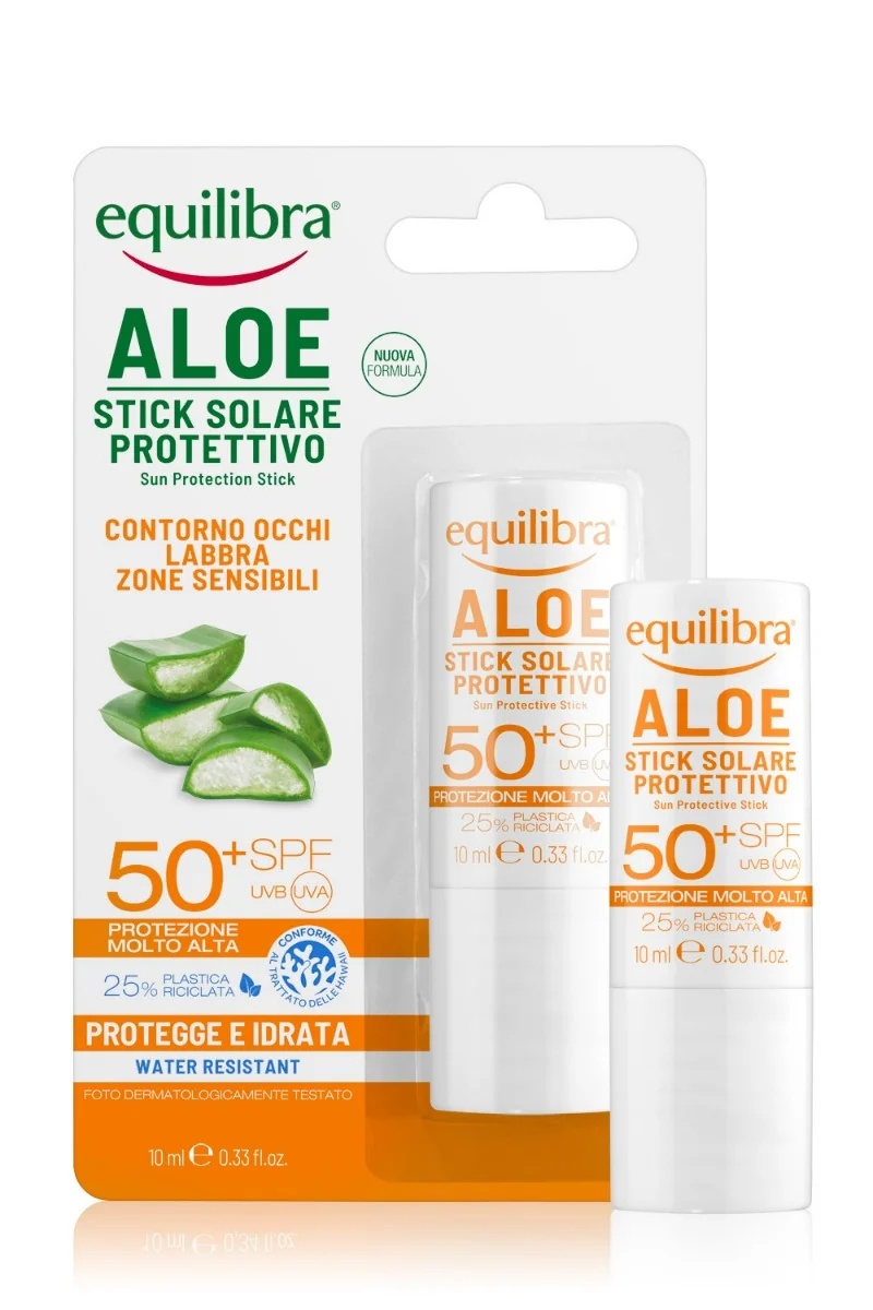 Equilibra beschermende zonnebrandstick SPF 50+ 40 g Bescherming voor gevoelige zones