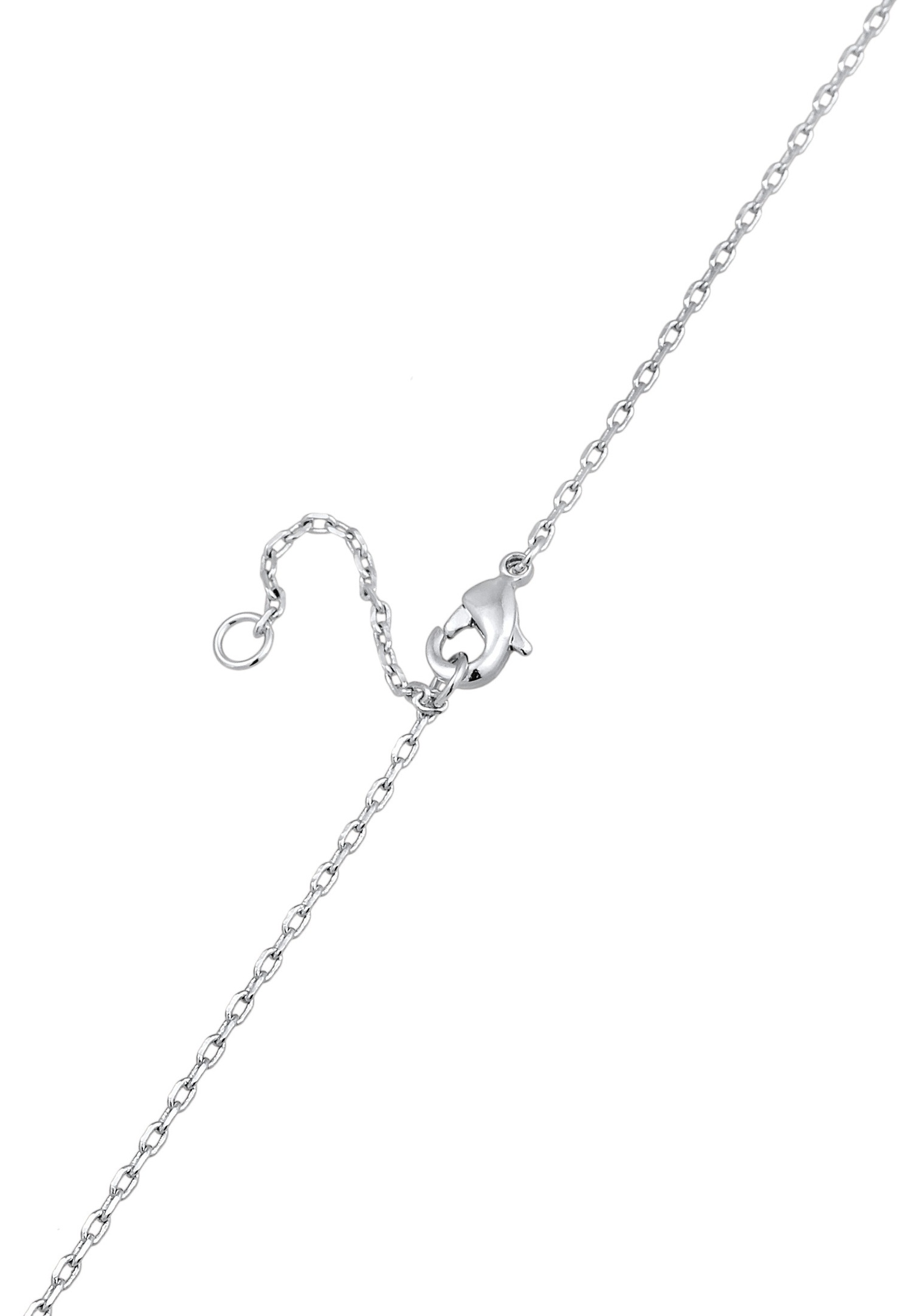 Elli Femmes Pendentif Plaquette Élégante Couleur Argent avec Cristaux