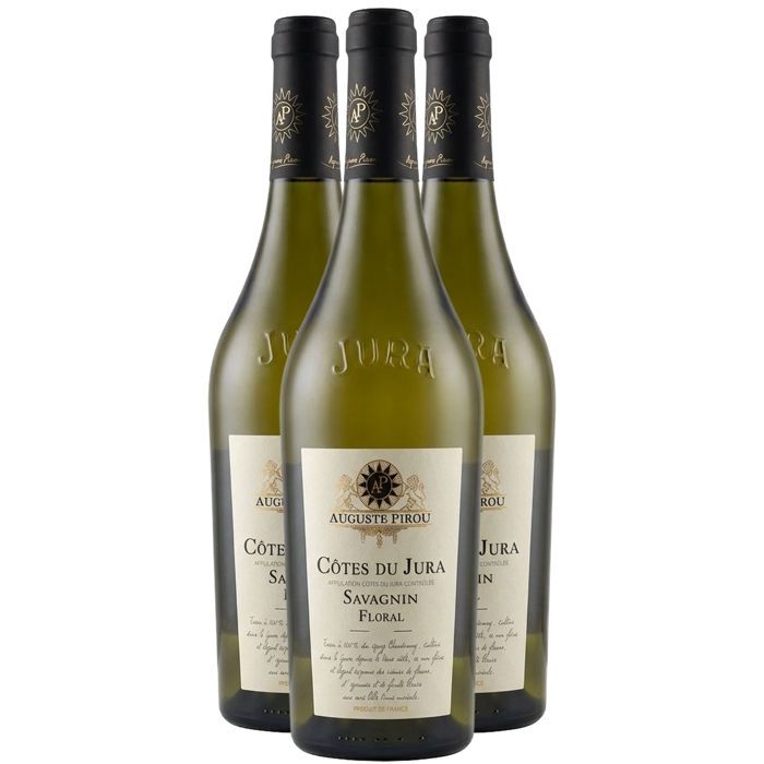 Auguste Pirou Côtes du Jura Savagnin Floral 2024 - Vino bianco del Giura (3x75cl)