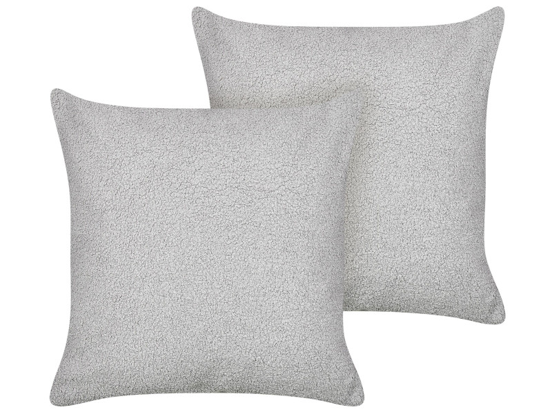 2 poduszki dekoracyjne boucle 45x45 cm szare