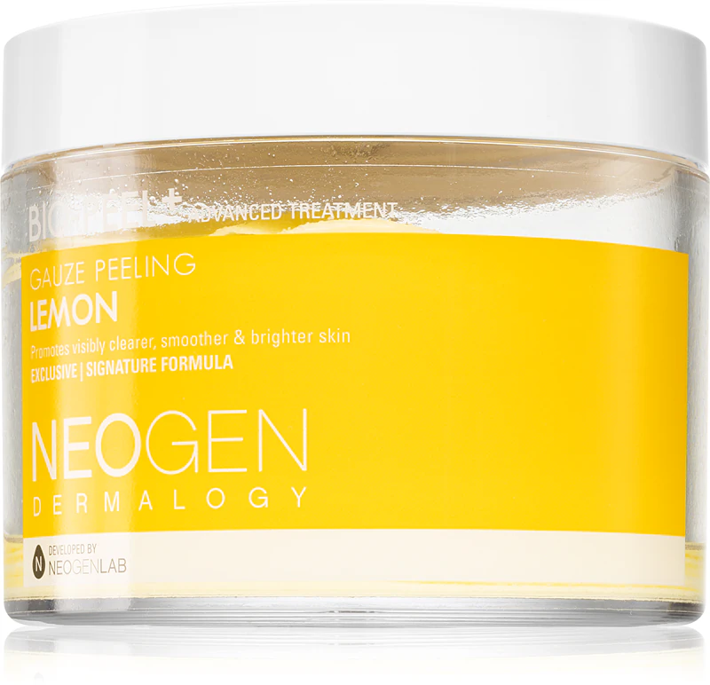 Neogen Dermalogy Bio-Peel+ Gauze Peeling Citrónové exfoliačné tampóny na tvár pre rozjasnenie a vyhladenie pleti