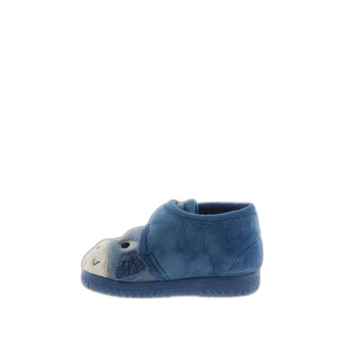 Botines Victoria para bebé, estampado animal azul - zapatillas de estar por casa, talla 20, cierre de velcro